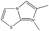 6,7-dimethylimidazo[2,1-b][1,3]thiazol-7-ium Struktur