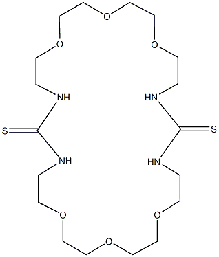 1,9,12,15,23,26-hexaoxa-4,6,18,20-tetraazacyclooctacosane-5,19-dithione Struktur