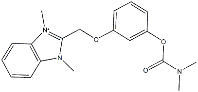 3-[(1,3-dimethyl-3H-benzimidazol-1-ium-2-yl)methoxy]phenyl dimethylcarbamate Struktur