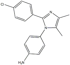 4-[2-(4-chlorophenyl)-4,5-dimethyl-1H-imidazol-1-yl]phenylamine Struktur