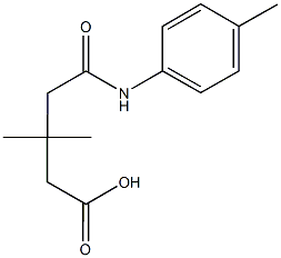 3,3-dimethyl-5-oxo-5-(4-toluidino)pentanoic acid Struktur