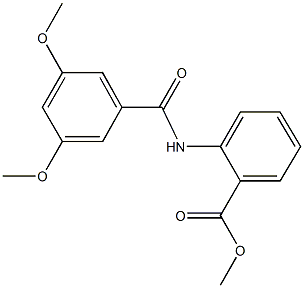 methyl 2-[(3,5-dimethoxybenzoyl)amino]benzoate Struktur