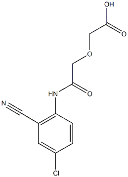 [2-(4-chloro-2-cyanoanilino)-2-oxoethoxy]acetic acid Struktur