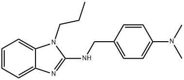 N-[4-(dimethylamino)benzyl]-N-(1-propyl-1H-benzimidazol-2-yl)amine Struktur