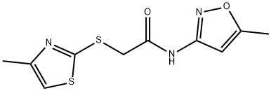 N-(5-methyl-3-isoxazolyl)-2-[(4-methyl-1,3-thiazol-2-yl)sulfanyl]acetamide Struktur