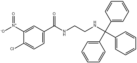 4-chloro-3-nitro-N-[2-(tritylamino)ethyl]benzamide Struktur