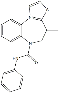 6-(anilinocarbonyl)-4-methyl-4H,5H,6H-[1,3]thiazolo[3,2-a][1,5]benzodiazepin-11-ium Struktur