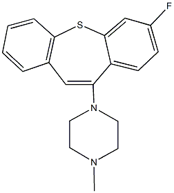 1-(7-fluorodibenzo[b,f]thiepin-10-yl)-4-methylpiperazine Struktur