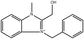 3-benzyl-2-(hydroxymethyl)-1-methyl-3H-benzimidazol-1-ium Struktur