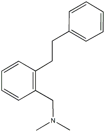 N,N-dimethyl-N-[2-(2-phenylethyl)benzyl]amine Struktur