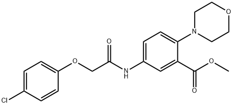 methyl 5-{[(4-chlorophenoxy)acetyl]amino}-2-(4-morpholinyl)benzoate Struktur