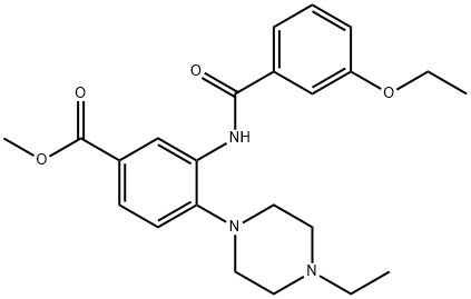 methyl 3-[(3-ethoxybenzoyl)amino]-4-(4-ethyl-1-piperazinyl)benzoate Struktur