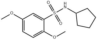 N-cyclopentyl-2,5-dimethoxybenzenesulfonamide Struktur