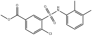 methyl 4-chloro-3-[(2,3-dimethylanilino)sulfonyl]benzoate Struktur