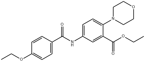 ethyl 5-[(4-ethoxybenzoyl)amino]-2-(4-morpholinyl)benzoate Struktur