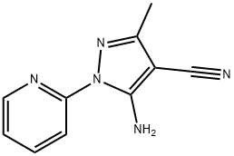 5-amino-3-methyl-1-(2-pyridinyl)-1H-pyrazole-4-carbonitrile Struktur