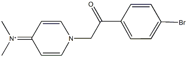 N-(1-[2-(4-bromophenyl)-2-oxoethyl]-4(1H)-pyridinylidene)-N-methylmethanaminium Struktur