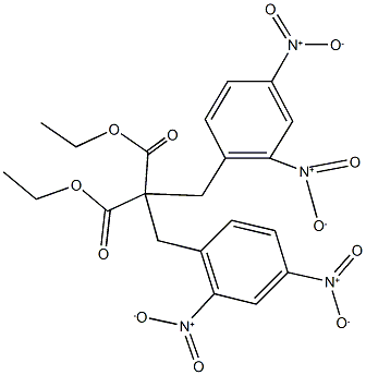 diethyl 2,2-bis{2,4-bisnitrobenzyl}malonate Struktur