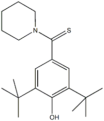 2,6-ditert-butyl-4-(1-piperidinylcarbothioyl)phenol Struktur