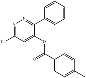 6-chloro-3-phenyl-4-pyridazinyl 4-methylbenzoate Struktur