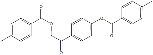 4-{2-[(4-methylbenzoyl)oxy]acetyl}phenyl 4-methylbenzoate Struktur