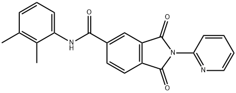 N-(2,3-dimethylphenyl)-1,3-dioxo-2-(2-pyridinyl)-5-isoindolinecarboxamide Struktur