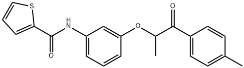 N-{3-[1-methyl-2-(4-methylphenyl)-2-oxoethoxy]phenyl}-2-thiophenecarboxamide Struktur