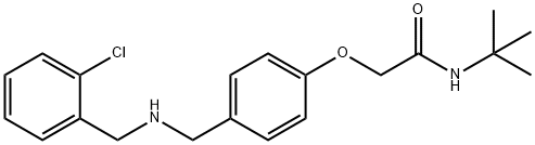 N-(tert-butyl)-2-(4-{[(2-chlorobenzyl)amino]methyl}phenoxy)acetamide Struktur