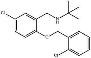 N-(tert-butyl)-N-{5-chloro-2-[(2-chlorobenzyl)oxy]benzyl}amine Struktur