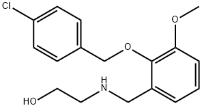 2-({2-[(4-chlorobenzyl)oxy]-3-methoxybenzyl}amino)ethanol Struktur