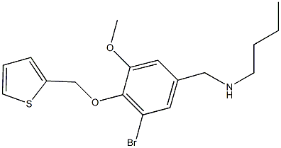 N-[3-bromo-5-methoxy-4-(2-thienylmethoxy)benzyl]-N-butylamine Struktur