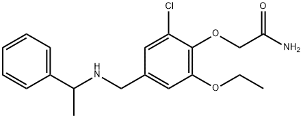 2-(2-chloro-6-ethoxy-4-{[(1-phenylethyl)amino]methyl}phenoxy)acetamide Struktur