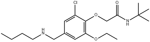 N-(tert-butyl)-2-{4-[(butylamino)methyl]-2-chloro-6-ethoxyphenoxy}acetamide Struktur