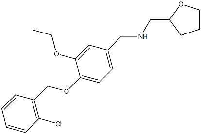 N-{4-[(2-chlorobenzyl)oxy]-3-ethoxybenzyl}-N-(tetrahydro-2-furanylmethyl)amine Struktur