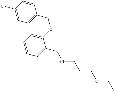 N-{2-[(4-chlorobenzyl)oxy]benzyl}-N-(3-ethoxypropyl)amine Struktur