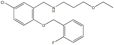 N-{5-chloro-2-[(2-fluorobenzyl)oxy]benzyl}-N-(3-ethoxypropyl)amine Struktur