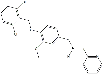 N-{4-[(2,6-dichlorobenzyl)oxy]-3-methoxybenzyl}-N-(2-pyridinylmethyl)amine Struktur