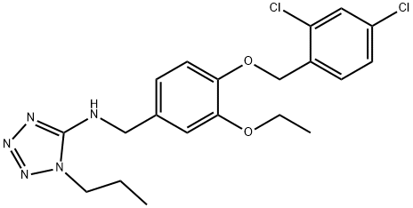 N-{4-[(2,4-dichlorobenzyl)oxy]-3-ethoxybenzyl}-N-(1-propyl-1H-tetraazol-5-yl)amine Struktur