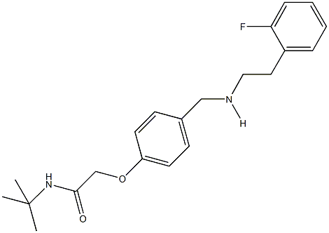 N-(tert-butyl)-2-[4-({[2-(2-fluorophenyl)ethyl]amino}methyl)phenoxy]acetamide Struktur