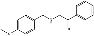 2-{[4-(methylsulfanyl)benzyl]amino}-1-phenylethanol Struktur