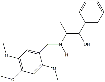 1-phenyl-2-[(2,4,5-trimethoxybenzyl)amino]-1-propanol Struktur