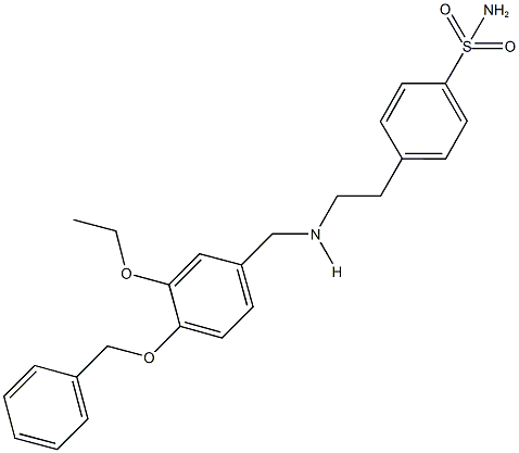 4-(2-{[4-(benzyloxy)-3-ethoxybenzyl]amino}ethyl)benzenesulfonamide Struktur