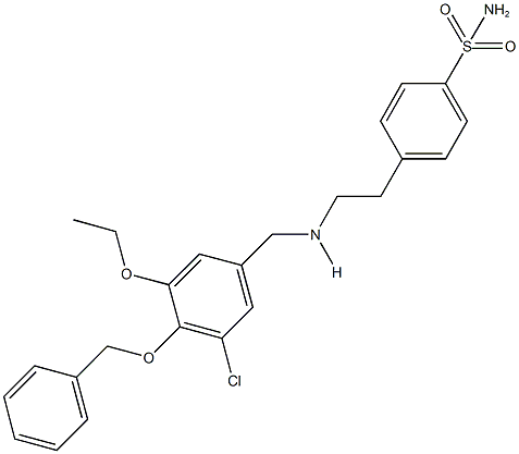 4-(2-{[4-(benzyloxy)-3-chloro-5-ethoxybenzyl]amino}ethyl)benzenesulfonamide Struktur