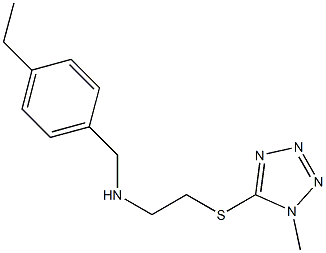 N-(4-ethylbenzyl)-N-{2-[(1-methyl-1H-tetraazol-5-yl)sulfanyl]ethyl}amine Struktur