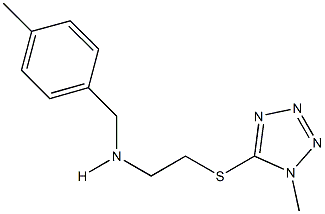 N-(4-methylbenzyl)-N-{2-[(1-methyl-1H-tetraazol-5-yl)sulfanyl]ethyl}amine Struktur