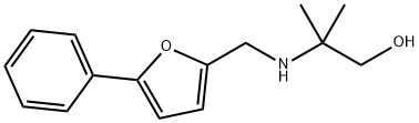 2-methyl-2-{[(5-phenyl-2-furyl)methyl]amino}-1-propanol Struktur