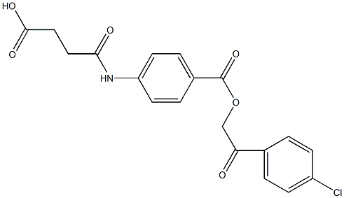 4-(4-{[2-(4-chlorophenyl)-2-oxoethoxy]carbonyl}anilino)-4-oxobutanoic acid Struktur