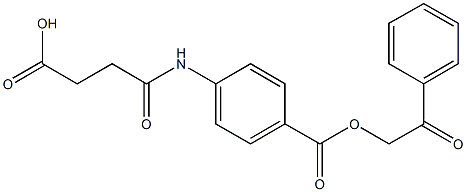 4-oxo-4-{4-[(2-oxo-2-phenylethoxy)carbonyl]anilino}butanoic acid Struktur