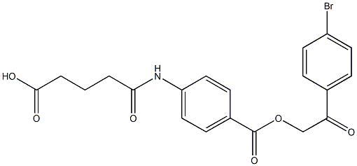 5-(4-{[2-(4-bromophenyl)-2-oxoethoxy]carbonyl}anilino)-5-oxopentanoic acid Struktur