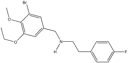 N-(3-bromo-5-ethoxy-4-methoxybenzyl)-N-[2-(4-fluorophenyl)ethyl]amine Struktur